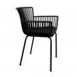 Set of 6 Kick Otis Garden Chair - Black