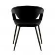 Kick Lenn Dining Chair - Velvet - Black