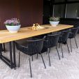 Set of 6 Kick Otis Garden Chair - Black