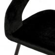 Kick Lenn Dining Chair - Velvet - Black