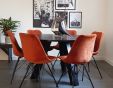 KICK Velvet Bucket Chair - Orange - Orange