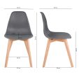 Kick dining chair Yuna - Dark Grey