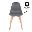 Kick dining chair Yuna - Dark Grey
