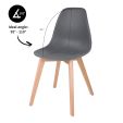 Kick dining chair Yuna - Dark Grey