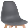 Kick dining chair Yuna - Dark Grey