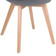 Kick dining chair Yuna - Dark Grey