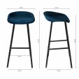 Kick Bar Stool Finn - 80cm - Dark Blue