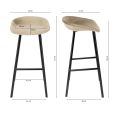 Kick Bar Stool Finn - 80cm - Champagne