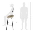 Kick Bar Stool Finn - 80cm - Champagne