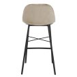 KICK JEFF Bar Stool - Velvet - Champagne