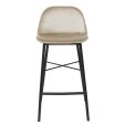 KICK JEFF Bar Stool - Velvet - Champagne
