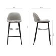 Kick Bar Stool Joel - Grey