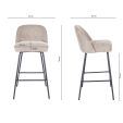 Kick Bar stool Lucy - Taupe