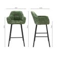 Kick Bar Stool Lynn - Green
