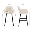 Kick Bar Stool Lynn - Crème
