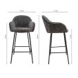 Kick Bar stool Mats - Dark Grey