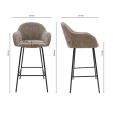 Kick Bar stool Mats - Taupe