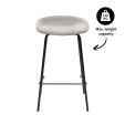 Kick Bar Stool Riga - 70cm - Grey