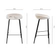 Kick Bar Stool Riga - 70cm - Champagne