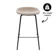 Kick Bar Stool Riga - 70cm - Taupe