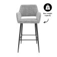 Kick Bar Stool Youri - Grey