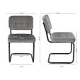KICK IVY Tubular Frame Chair - Grey