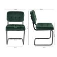 KICK IVY Tubular Frame Chair - Dark Green