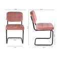 KICK IVY Tubular Frame Chair - Pink