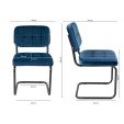 KICK IVY Tubular Frame Chair - Dark Blue