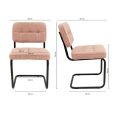 Kick Yves Tubular Frame Chair - Pink