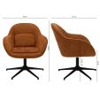 Kick swivel armchair Lux - Terra