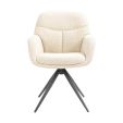 Kick swivel chair Abel - Champagne