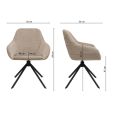 Kick swivel chair Jule - Beige