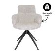 Kick swivel chair Liva - Champagne