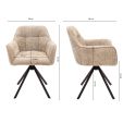 Kick swivel chair Luc - Champagne
