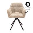 Kick swivel chair Luc - Champagne