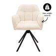 Kick swivel chair Luc - Crème