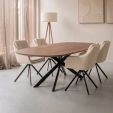 Kick swivel chair Milan - Champagne