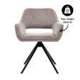 Kick swivel chair Miyo - Taupe