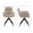 Kick swivel chair Niek - Beige