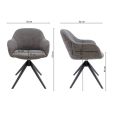 Kick swivel chair Noel - Dark Grey
