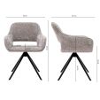 Kick swivel chair Nori - Grey