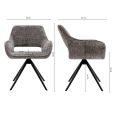 Kick swivel chair Nori - Dark Grey