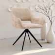 Kick swivel chair Nori - Champagne