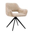 Kick swivel chair Nori - Champagne