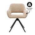 Kick swivel chair Nori - Champagne