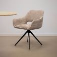 Kick swivel chair Nori - Champagne