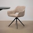Kick swivel chair Nori - Champagne