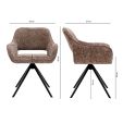 Kick swivel chair Nori - Taupe