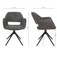 Kick swivel chair Owen - Dark Grey